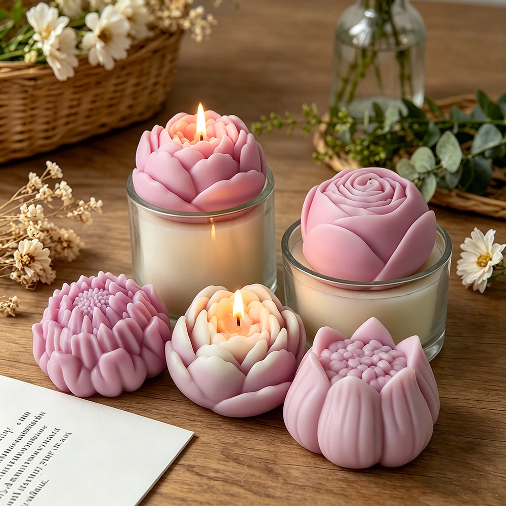 Candle Making Wax Melter - قالب سيليكون ثلاثي الأبعاد على شكل