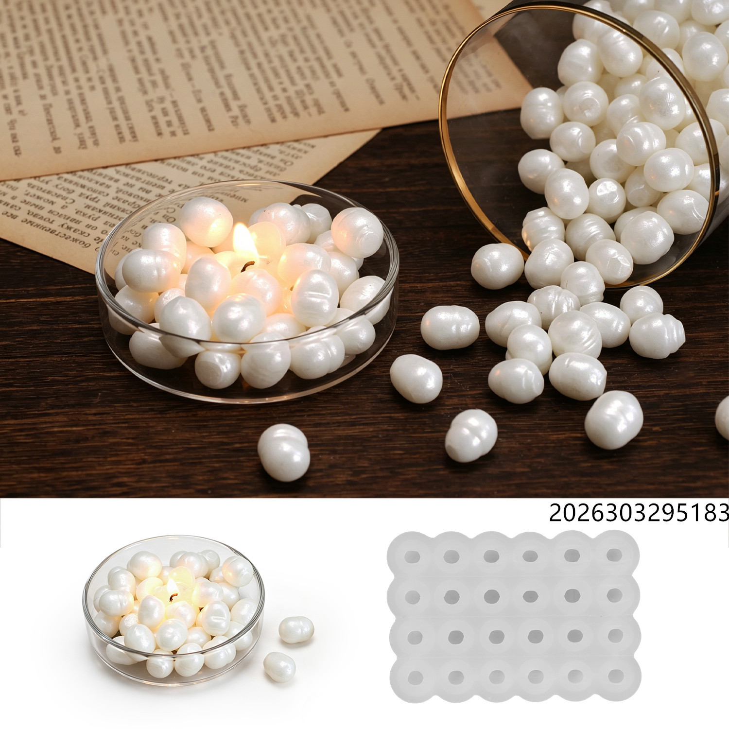 قالب شمع علاجي بتصميم لؤلؤ الب - مراجعة Candle Making Wax Melter وسعره