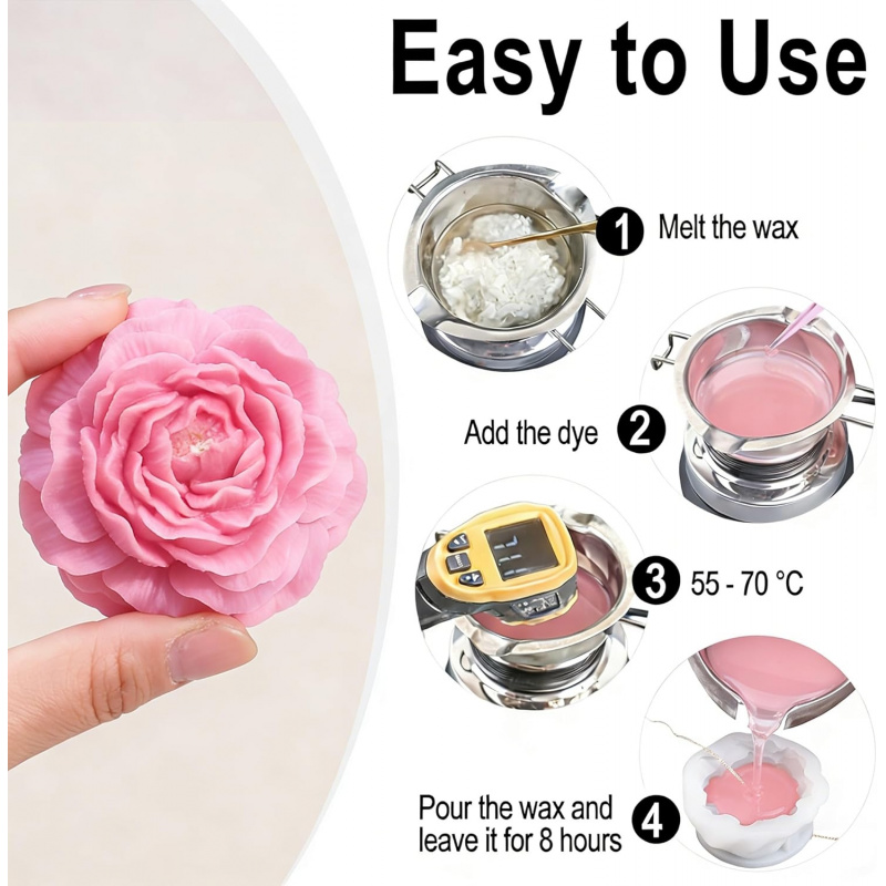 مجموعة قوالب شموع على شكل 5 زه - مراجعة Candle Making Kit Wholesale وسعره