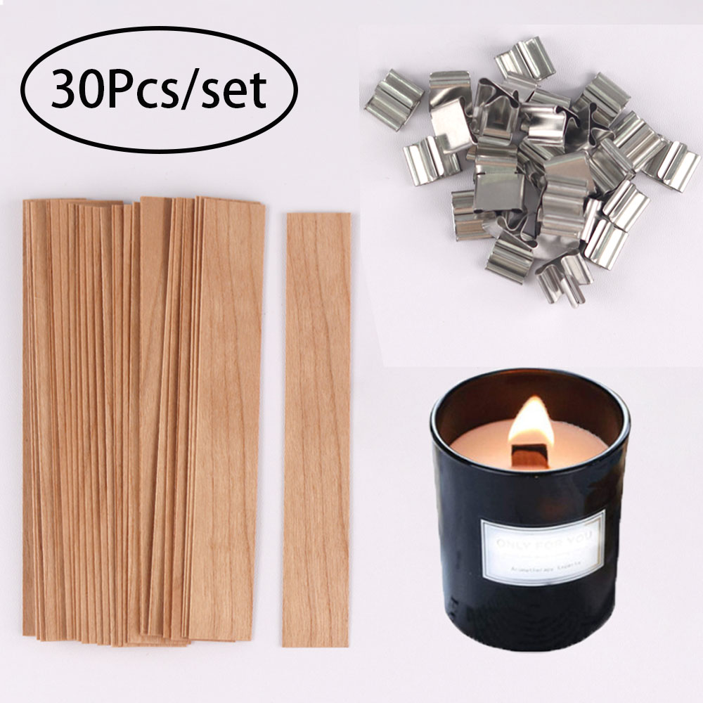 30 قطعة شمعة خشبية الفتائل شمع - مراجعة Candle Making Kit Wholesale وسعره
