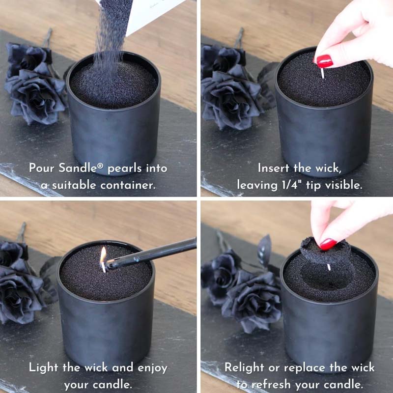رمل شمع أسود مع فتيل، 200 جرام - مراجعة Candle Making Wax Melter وسعره
